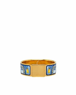 Bracelets*Hermes Preloved Herms Clic Clac H Enamel Bracelet in Blue