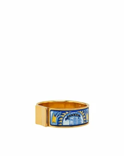 Bracelets*Hermes Preloved Herms Clic Clac H Enamel Bracelet in Blue
