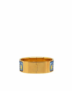 Bracelets*Hermes Preloved Herms Clic Clac H Enamel Bracelet in Blue