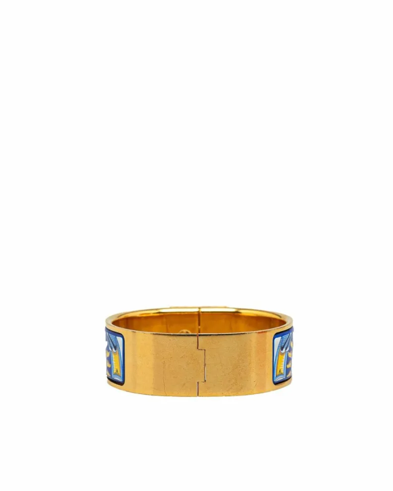 Bracelets*Hermes Preloved Herms Clic Clac H Enamel Bracelet in Blue
