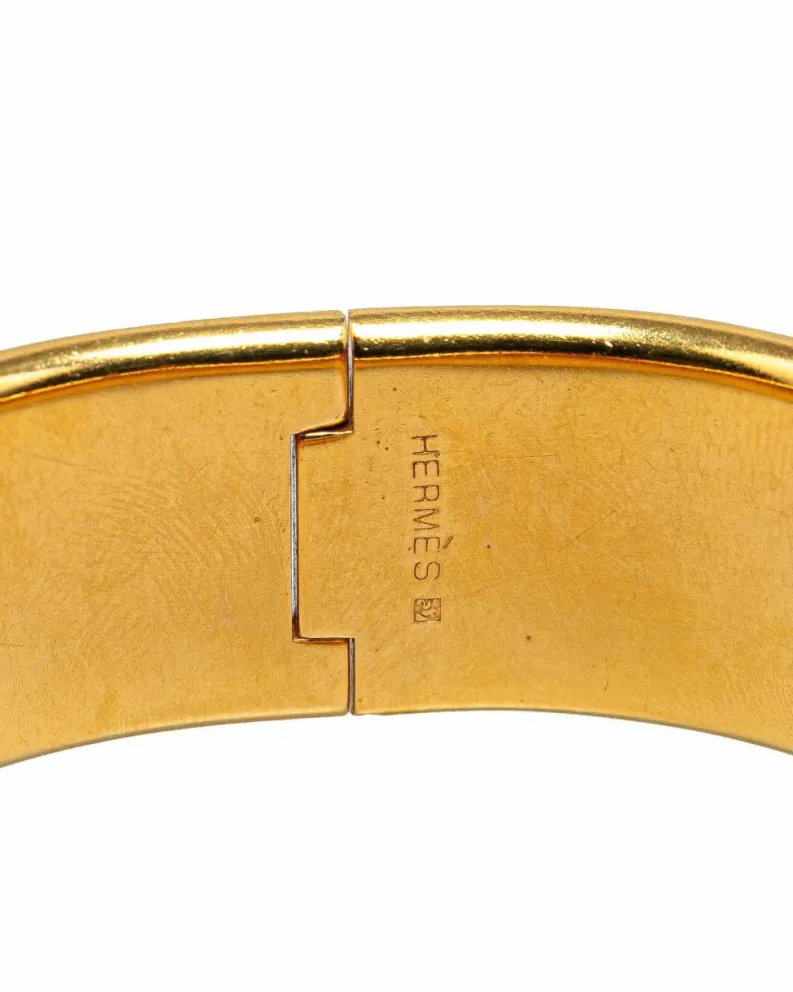 Bracelets*Hermes Preloved Herms Clic Clac H Enamel Bracelet in Blue
