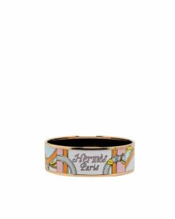 Bracelets*Hermes Preloved Herms Clic Clac H Enamel Bracelet White