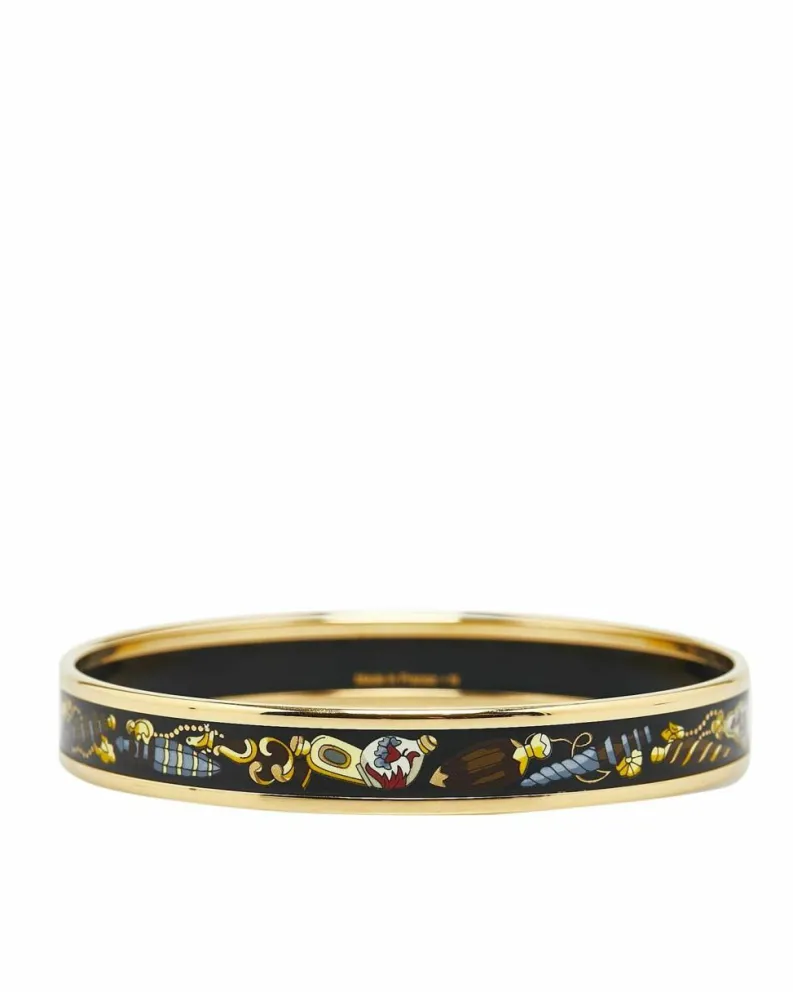 Bracelets*Hermes Preloved Herms Clic Clac H Enamel Bangle Bracelet Black
