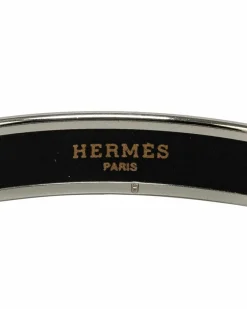 Bracelets*Hermes Preloved Herms Clic Clac H Enamel Rope Bracelet Green