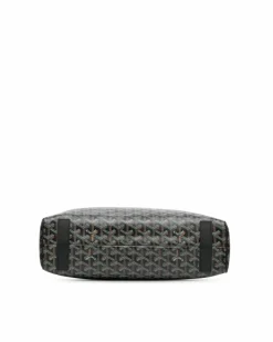 Tote Bags*Goyard Preloved ine Voltaire Coated Canvas Tote with Flat Leather Handle Black