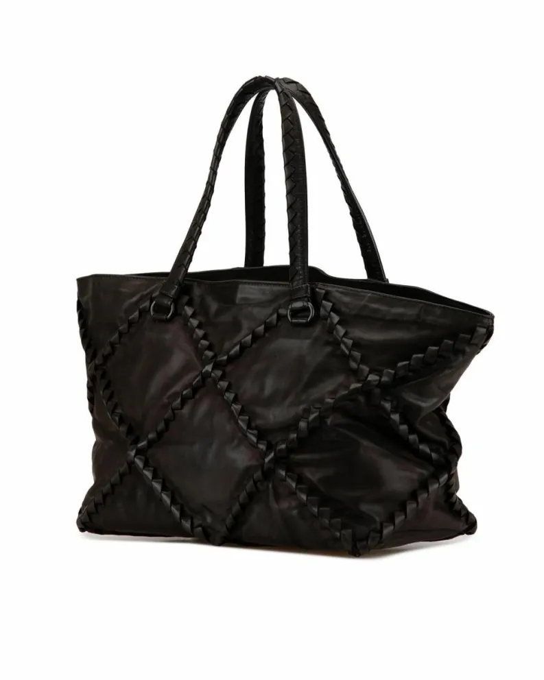 Tote Bags*Bottega Veneta Preloved Intrecciato Woven Leather Tote Bag Brown