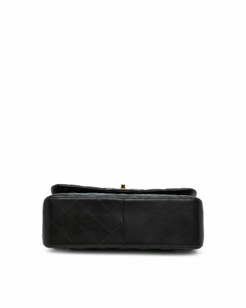 Shoulder Bags*Chanel Preloved Jumbo Classic Double Flap Quilted Lambskin Shoulder Bag with Black