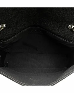 Shoulder Bags*Chanel Preloved Jumbo Wool Flap Shoulder Bag with Chain Straps and Interior Grey