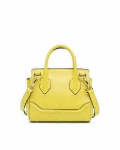 Tote Bags*Versace Preloved La Medusa Mini Leather Tote Bag - Yellow