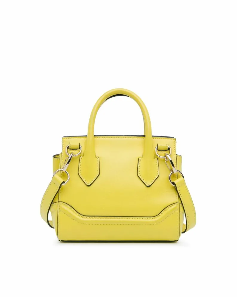 Tote Bags*Versace Preloved La Medusa Mini Leather Tote Bag - Yellow