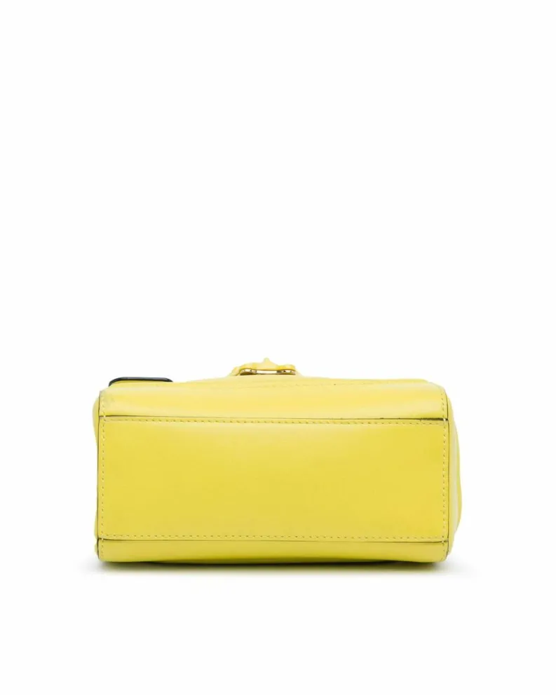 Tote Bags*Versace Preloved La Medusa Mini Leather Tote Bag - Yellow