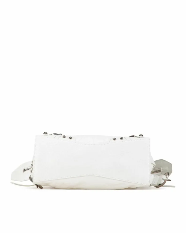 Cross-Body Bags*Balenciaga Preloved Lambskin Leather Motocross Neo Cagole XS Satchel with White