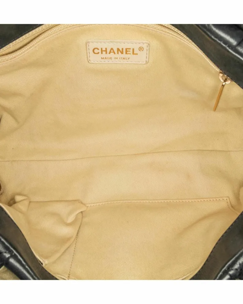 Shoulder Bags*Chanel Preloved Large Aged Calfskin Chic Quilt Flap Shoulder Bag Black