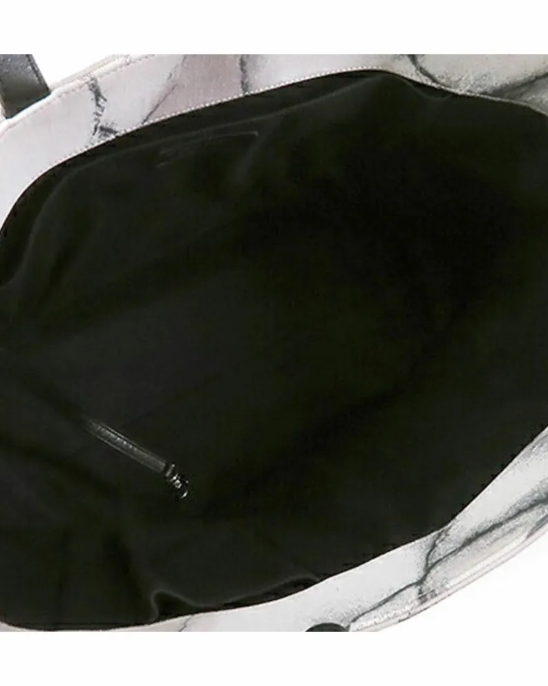 Tote Bags*Chanel Preloved Large Camellia Printed Canvas Shopper Tote with Leather Grey