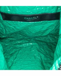 Tote Bags*Chanel Preloved Large Resin Embellished Tweed Robot Shopping Tote with Black
