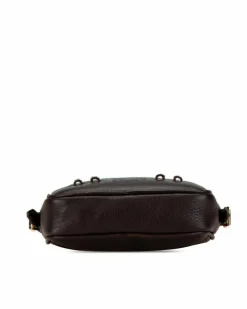 Cross-Body Bags*LOEWE Preloved Leather Crossbody Bag with Top Zip Closure and Flat Strap Brown