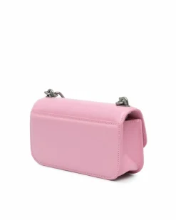 Shoulder Bags*Balenciaga Preloved Leather Gossip Chain Bag with Silver Tone Shoulder Strap Pink