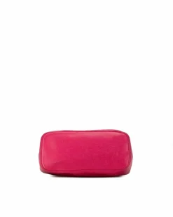 Shoulder Bags*Celine Preloved Leather Shoulder Bag with Triomphe Clasp and Interior Zip Pink