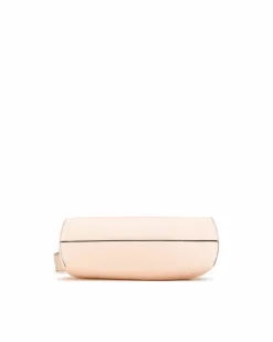 Shoulder Bags*Fendi Preloved Leather Shoulder Bag with Detachable Strap and Clasp Closure Pink