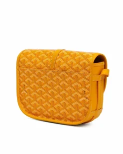 Cross-Body Bags*Goyard Preloved Luxury Coated Canvas Crossbody Bag with Leather Trim Yellow