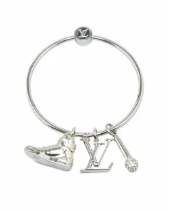 Bracelets*Louis Vuitton Preloved LV Circle Charm Bracelet Silver