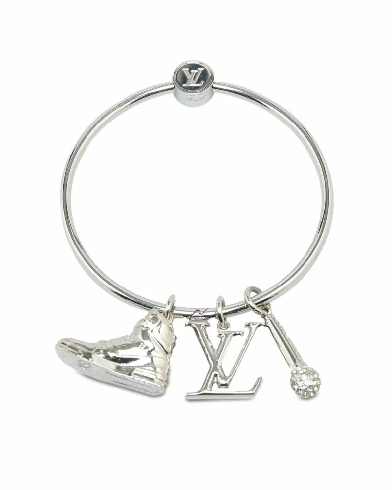 Bracelets*Louis Vuitton Preloved LV Circle Charm Bracelet Silver