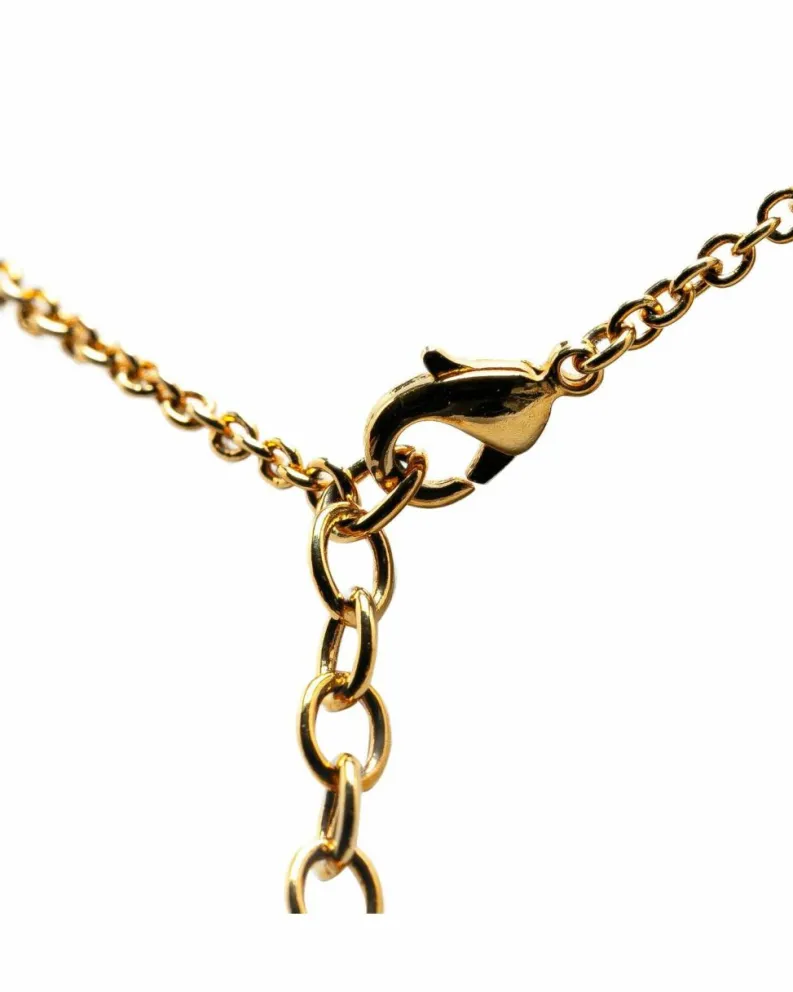 Necklaces*Louis Vuitton Preloved LV Circle Pendant Necklace in Gold