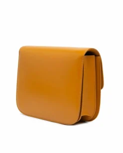Cross-Body Bags*Celine Preloved Medium Calfskin Classic Box Crossbody Bag with Adjustable Brown