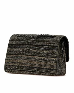 Shoulder Bags*Chanel Preloved Medium Classic Tweed Double Flap Shoulder Bag with Leather Brown