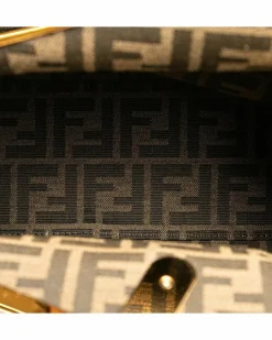Shoulder Bags*Fendi Preloved Medium Leather First Shoulder Bag with Detachable Strap Blue