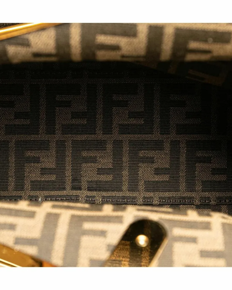 Shoulder Bags*Fendi Preloved Medium Leather First Shoulder Bag with Detachable Strap Blue