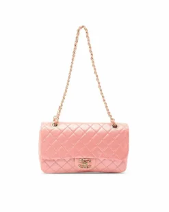 Shoulder Bags*Chanel Preloved Medium Quilted Lambskin Precious Jewel Flap Shoulder Bag Pink
