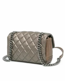 Cross-Body Bags*Chanel Preloved Metallic Quilted Lambskin Crossbody Bag Crossbody Bag - Brown