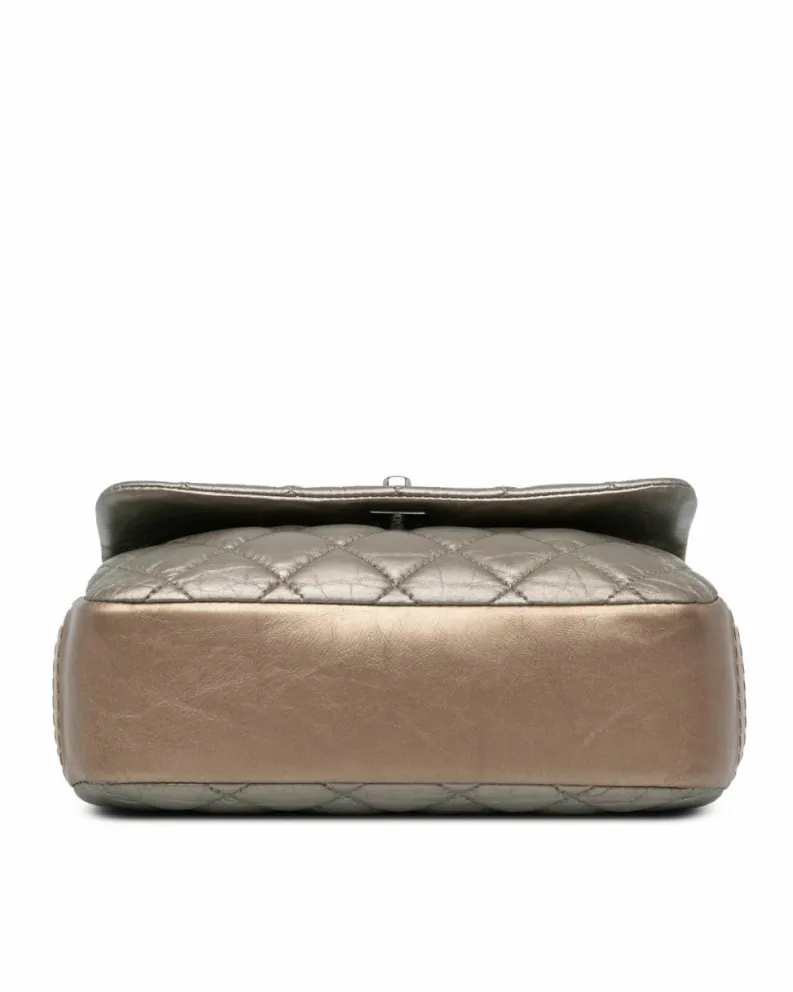 Cross-Body Bags*Chanel Preloved Metallic Quilted Lambskin Crossbody Bag Crossbody Bag - Brown
