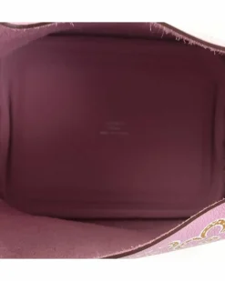 Tote Bags*Hermes Preloved Micro Swift Lucky Daisy Leather Picotin Lock Tote Pink