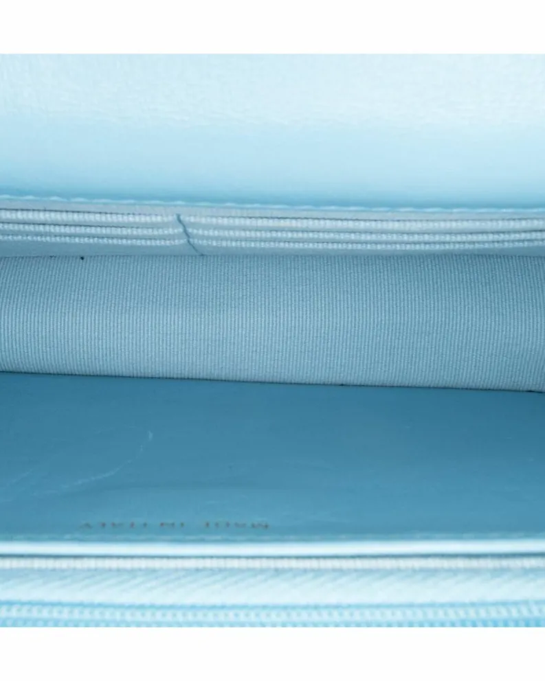 Cross-Body Bags*Chanel Preloved Mini Classic Double Flap Crossbody Bag in Light Blue