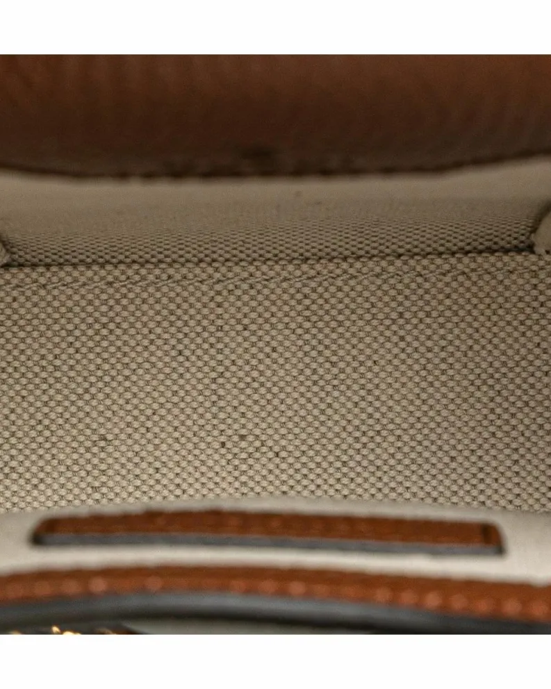 Cross-Body Bags*Gucci Preloved Mini Denim Horsebit Crossbody Bag with Leather Trim Blue