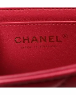 Cross-Body Bags*Chanel Preloved Mini Flap Bag Chevron Quilted Lambskin Leather Crossbody Bag Pink
