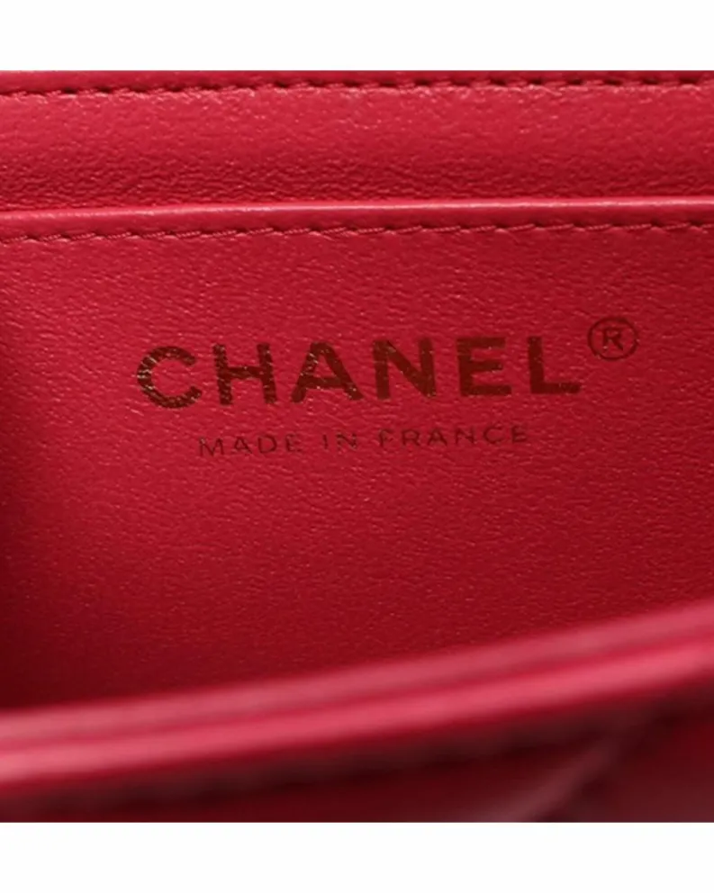Cross-Body Bags*Chanel Preloved Mini Flap Bag Chevron Quilted Lambskin Leather Crossbody Bag Pink