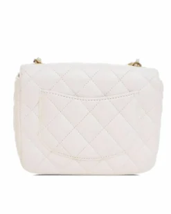 Cross-Body Bags*Chanel Preloved Mini Flap Bag Lambskin Leather Crossbody Authentic White