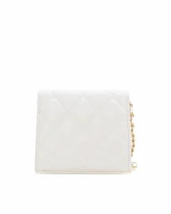 Cross-Body Bags*Chanel Preloved Mini Flap Bag with Heart-Shaped Clasp - Lambskin White