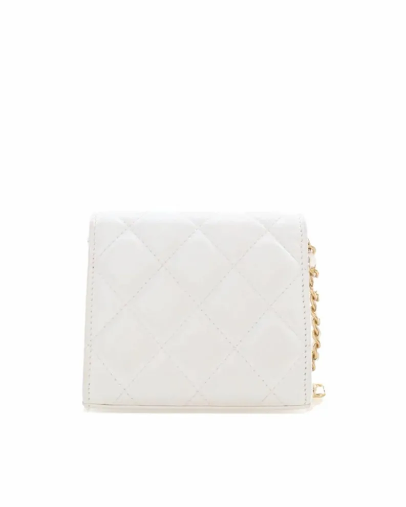 Cross-Body Bags*Chanel Preloved Mini Flap Bag with Heart-Shaped Clasp - Lambskin White