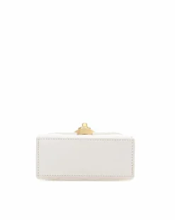 Cross-Body Bags*Chanel Preloved Mini Flap Bag with Heart-Shaped Clasp - Lambskin White