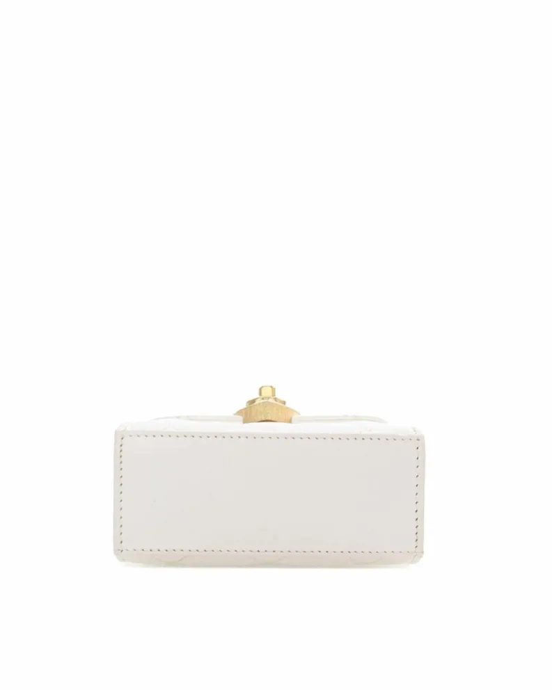 Cross-Body Bags*Chanel Preloved Mini Flap Bag with Heart-Shaped Clasp - Lambskin White