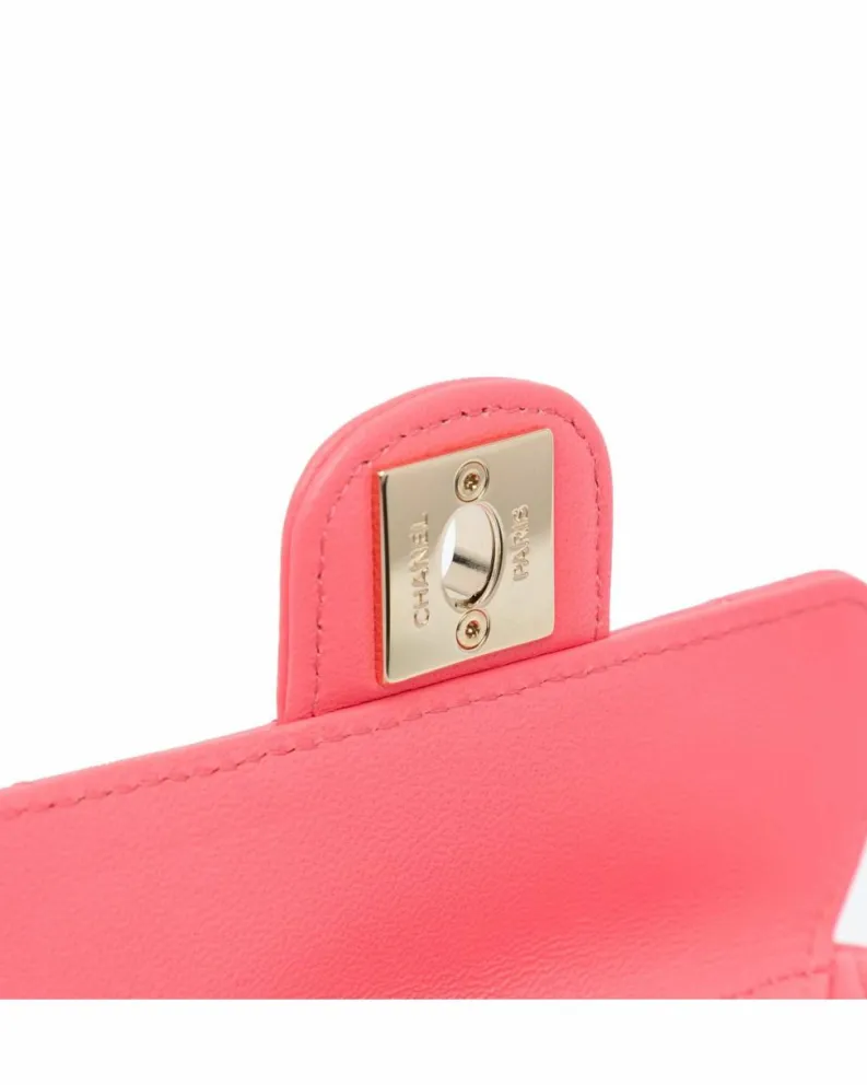 Cross-Body Bags*Chanel Preloved Mini Lambskin Heart Crossbody Bag with CC Turn-Lock Closure Pink