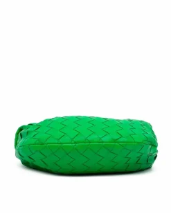 Shoulder Bags*Bottega Veneta Preloved Mini Nappa Intrecciato Woven Leather Shoulder Bag Green