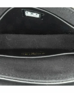 Clutch Bags*Chanel Preloved Mini Quilted Patent Leather Top Handle Clutch with Chain Black