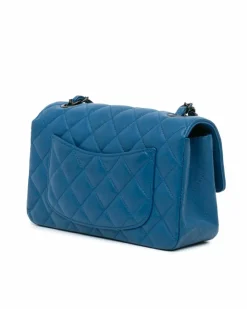 Cross-Body Bags*Chanel Preloved Mini Rectangular Classic Lambskin Crossbody Bag Blue