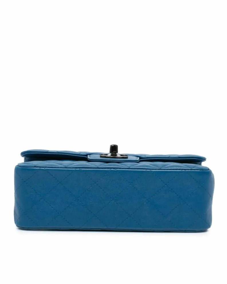 Cross-Body Bags*Chanel Preloved Mini Rectangular Classic Lambskin Crossbody Bag Blue