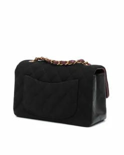 Cross-Body Bags*Chanel Preloved Mini Rectangular Felt Crossbody Bag with Charms Flap Black